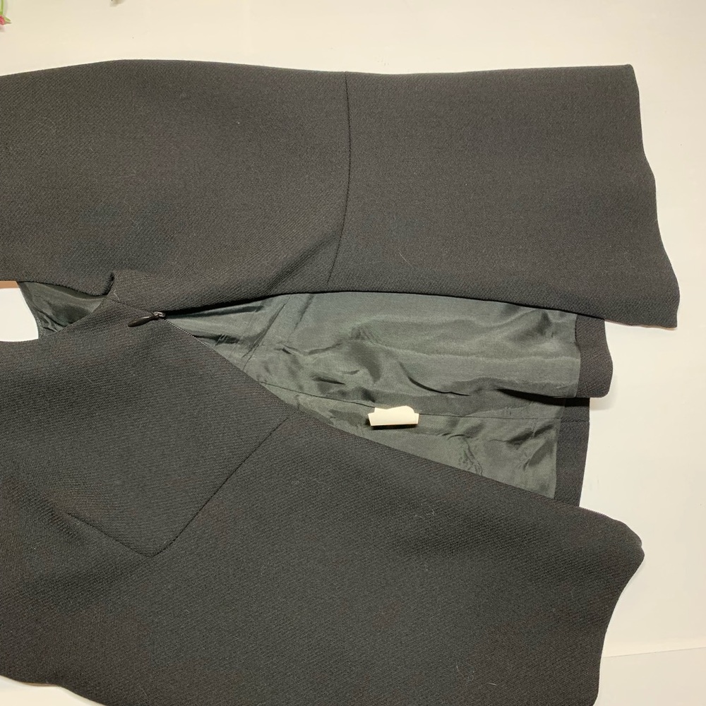 J. Crew Black Wool Lined Structured Shell Top - image 4